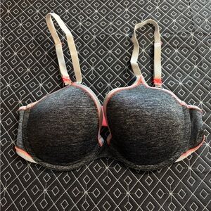 Victoria's Secret Charcoal and Coral Bra